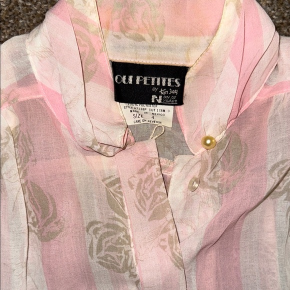 Pink Striped Blouse - Picture 1 of 6